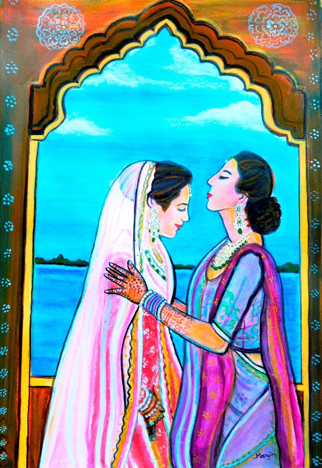 Indian wedding Bride and mom