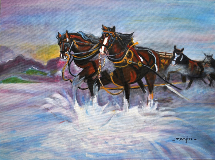 HORSES IN THE WATER