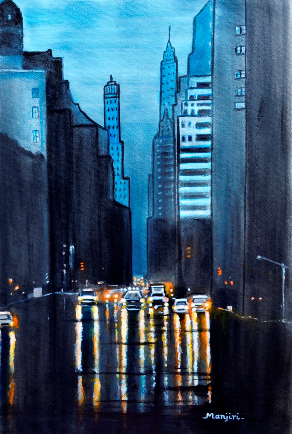 Rainy City Night cityscapes